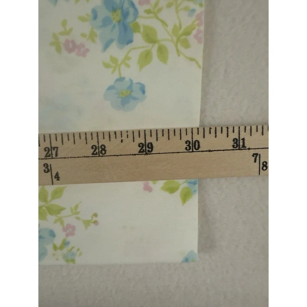 1 Vintage Floral‎ Pillowcase Standard Blue Green Pink Wamsutta Shabby Cottage